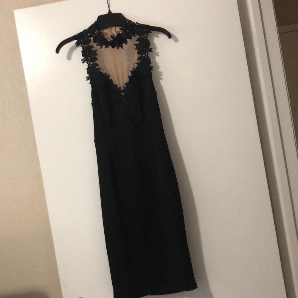 Black mid length dress size S